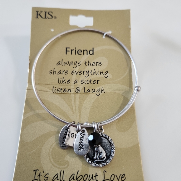 KIS Friend Silver-Tone Charm Bracelet - Picture 7 of 7